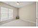 Bedroom with neutral carpet and a ceiling fan at 204 Dowington Ln, Cary, NC 27519
