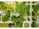 Aerial view of neighborhood featuring mature trees, homes, and intersecting streets at 2107 Somers Ave, Burlington, NC 27215