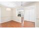 Spacious dining room with a hardwood floor and a view of the living area at 2107 Somers Ave, Burlington, NC 27215
