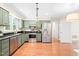 Lovely kitchen with stainless steel appliances, granite countertops, and abundant cabinet space at 2107 Somers Ave, Burlington, NC 27215