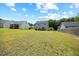 Lush backyard surrounded by trees, great for outdoor activities and privacy at 225 Alcock Ln, Youngsville, NC 27596