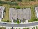 Aerial view of townhomes featuring well-maintained landscaping at 256 Rubrum Dr, Hillsborough, NC 27278