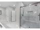 Bathroom with glass shower and door to the rest of the house at 2711 Jordan Pointe Blvd, New Hill, NC 27562