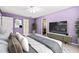 Cozy bedroom showcasing a neutral palette and ample closet space at 3 Cobble Glen Ct, Durham, NC 27713