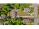 Aerial view of home showing the driveway and lot size at 3003 University Dr, Durham, NC 27707
