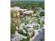 Stunning aerial view of a community park featuring modern architecture and lush green spaces perfect for relaxation and recreation at 3034 Winfred Dell Ln, Cary, NC 27511