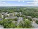 Apartment complex aerial showing mature trees, lush landscape, and great curb appeal at 340 Allister Dr # 301, Raleigh, NC 27609