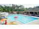 Large community pool with a slide, lounging area, and lifeguard station, perfect for summer fun at 3536 Greenville Loop Rd, Wake Forest, NC 27587