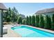 Inviting backyard pool with clean water, framed by lush greenery and lounge chairs for relaxation at 3536 Greenville Loop Rd, Wake Forest, NC 27587