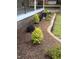 Landscaping with decorative bushes and stone edging in the front yard at 4220 Hope Valley Road Rd, Durham, NC 27707