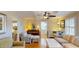 Inviting living area features a piano, hardwood floors, and access to the kitchen and other rooms at 4509 Stevens Chapel Rd, Smithfield, NC 27577