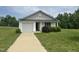 Charming single-story home with attached garage and well-maintained front lawn at 5219 Merlin Dr, Snow Camp, NC 27349