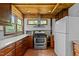 Kitchen with stainless steel appliances, granite counters and ample cabinet space at 5900 Ebenezer Church Rd, Raleigh, NC 27612