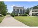 Charming two-story home with a manicured lawn, black shutters, and a bright green front door at 6 W Canterbury Ct, Wendell, NC 27591