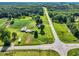 Aerial view of farmland with multiple outbuildings and a main road at 6080 Us 421 N, Lillington, NC 27546