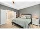 Stylish main bedroom with walk-in closet and attached bathroom at 619 E Hatterleigh Ave, Hillsborough, NC 27278
