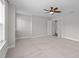 Spacious bedroom features neutral walls, carpet, and ceiling fan for a bright and airy feel at 6624 Vestal St, Wake Forest, NC 27587