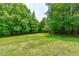 Expansive backyard with lush green grass, mature trees, perfect for recreation at 8536 Wolverton Fields Dr, Wake Forest, NC 27587