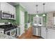 Well-designed kitchen with stainless steel appliances, granite countertops, and an open layout to the breakfast area at 8536 Wolverton Fields Dr, Wake Forest, NC 27587