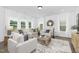 Bright living room featuring neutral furniture, stylish decor, and abundant natural light from large windows at 88 Mable Court # 17, Lillington, NC 27546