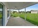 Enjoy outdoor living on this screened porch overlooking a lush backyard and neighborhood at 88 Mable Court # 17, Lillington, NC 27546