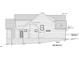 Blueprint depicts the left elevation of a charming home at 93 Bur Oak Ct, Pittsboro, NC 27312