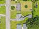 Bird's eye view of the home, yard, and surrounding neighborhood at 102 Pine St, Dunn, NC 28334