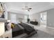 Tranquil main bedroom suite with sitting area, natural light, and ensuite bathroom access at 105 Bagley Ln, Dunn, NC 28334