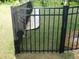 Black metal fence and gravel walkway at 1311 Arena Ln, Fuquay Varina, NC 27526
