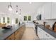 Bright kitchen with an island, white cabinetry, and stainless steel appliances at 140 Summer Mist Ln # 159, Clayton, NC 27527