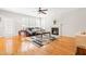 Inviting living room with a cozy fireplace, plush seating, and ample natural light at 203 Worsham Dr., Chapel Hill, NC 27516
