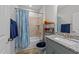 Full bathroom with a tub and shower combination and a granite countertop vanity at 24 W Catalina Ct, Clayton, NC 27527