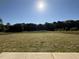 View of the backyard showing large grassy area backing up to trees at 240 Eason Creek Way, Clayton, NC 27527