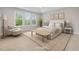 Bright bedroom with a comfortable bed, stylish decor, and large windows offering ample natural light at 2855 Wilkes Lake Dr, Fuquay Varina, NC 27526
