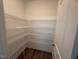 Spacious pantry room with wire shelving and room for storage at 293 Gregory Village Dr, Lillington, NC 27546
