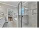 Bathroom featuring a tiled shower, soaking tub, and double vanity at 3108 Lawson Walk Way, Rolesville, NC 27571