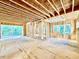 Unfinished living room with exposed beams and framing, offering a spacious open floor plan with natural light at 3828 Coach Lantern Ave, Wake Forest, NC 27587