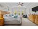 Bright bedroom featuring a tray ceiling, natural light and a dresser for ample storage at 4036 Mackenzie Dr, Haw River, NC 27258