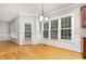 Charming breakfast nook featuring hardwood floors, recessed lighting, and windows offering views of the outdoors at 50 Pebble Creek Dr, Franklinton, NC 27525