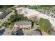 Aerial shot showcasing townhomes and surrounding commercial areas at 518 Toran Dr, Wake Forest, NC 27587