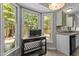 Kitchen view showcasing cabinetry, a microwave, and natural light from multiple windows at 5301 Northpines Dr, Raleigh, NC 27610