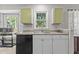 Bright kitchen area with granite countertops, and a view of the backyard through multiple windows at 5301 Northpines Dr, Raleigh, NC 27610