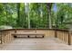 A back deck sits among a lush green landscape at 702 Sanderson Dr, Durham, NC 27704
