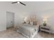 Well-lit bedroom with a ceiling fan, and coordinated décor at 702 Sanderson Dr, Durham, NC 27704