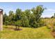 Serene backyard view with lush landscaping and a peaceful ambiance at 1002 Gilly Ct, Durham, NC 27703