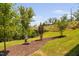 Well-maintained backyard featuring decorative landscaping and natural surroundings at 1002 Gilly Ct, Durham, NC 27703