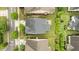 An aerial view showcasing the home's roof, backyard, and well-maintained landscaping at 1012 Autumn Meadow Ln, Wake Forest, NC 27587