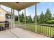 Enjoy serene backyard views from this spacious screened porch, perfect for relaxing and entertaining at 1012 Autumn Meadow Ln, Wake Forest, NC 27587
