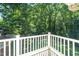 A lovely wooded view seen from the home's back deck at 1015 Manchester Dr, Cary, NC 27511