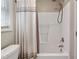Bathroom shower/tub combination with shower curtain at 105 Tactical Dr, Bunnlevel, NC 28323